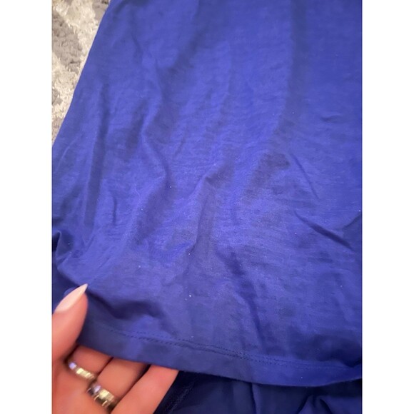 Royal Blue Racer Back Knotted Ideology Tank Top - Picture 2 of 4